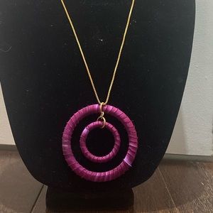 Hand dyed silk pendant